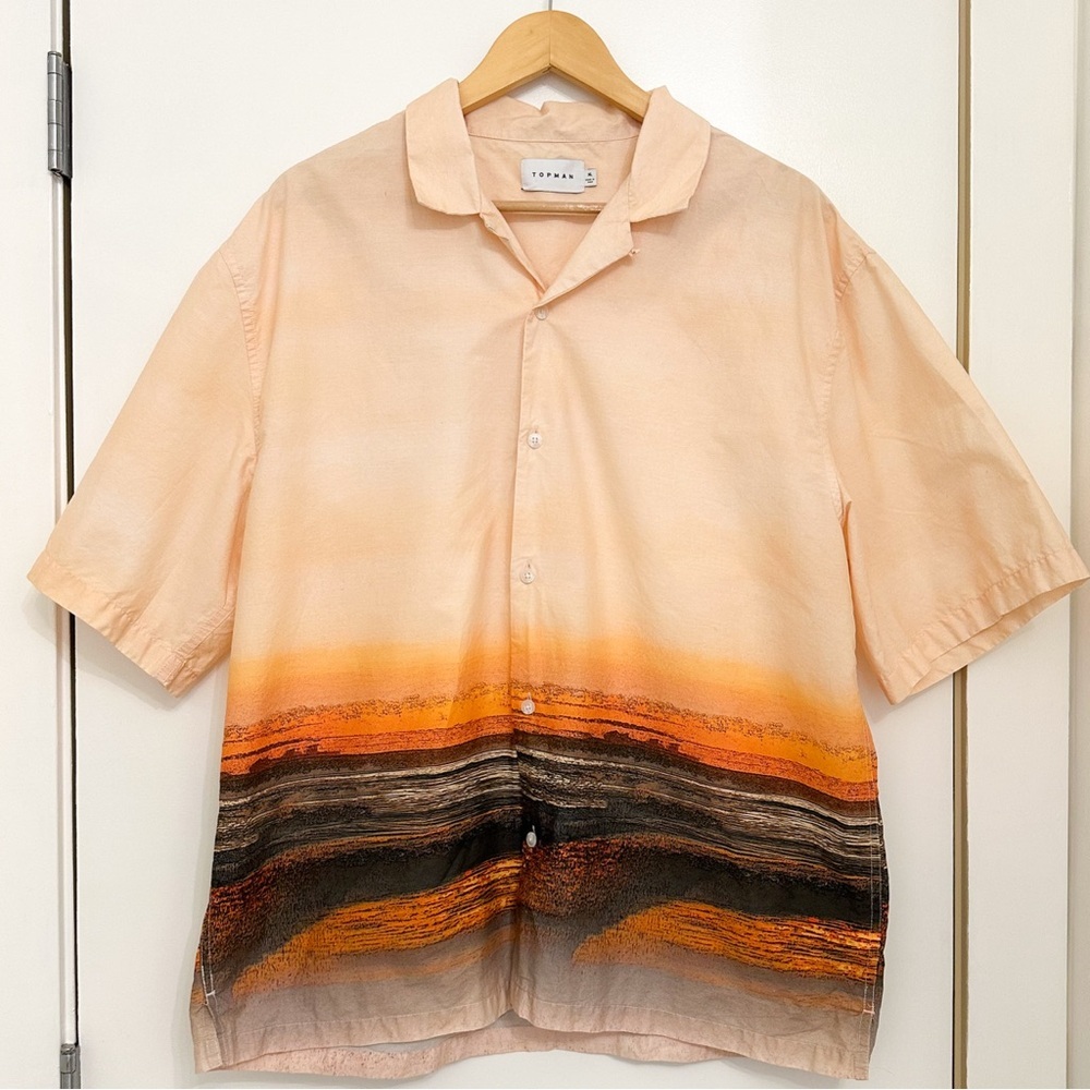 Topman Light Peach Short Sleeve Shirt - Picture 2 of 5